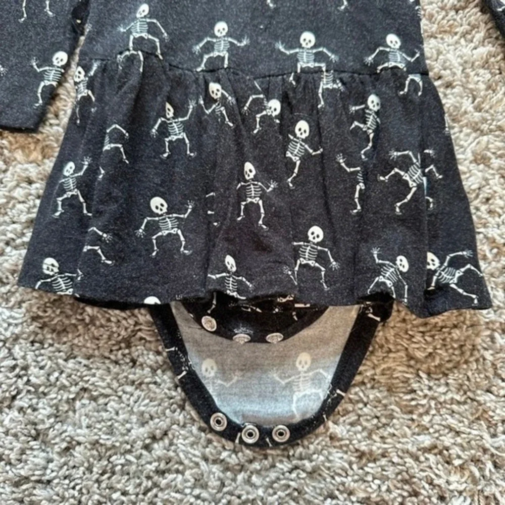 Posh Peanut Baby Girl Dress Bodysuit 12-18 Months Skeleton Halloween Bamboo Glow